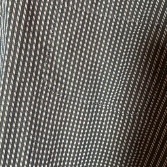 Alfani Black & Brown Striped Button-Up Long Sleeve Shirt 18 - Picture 4 of 5